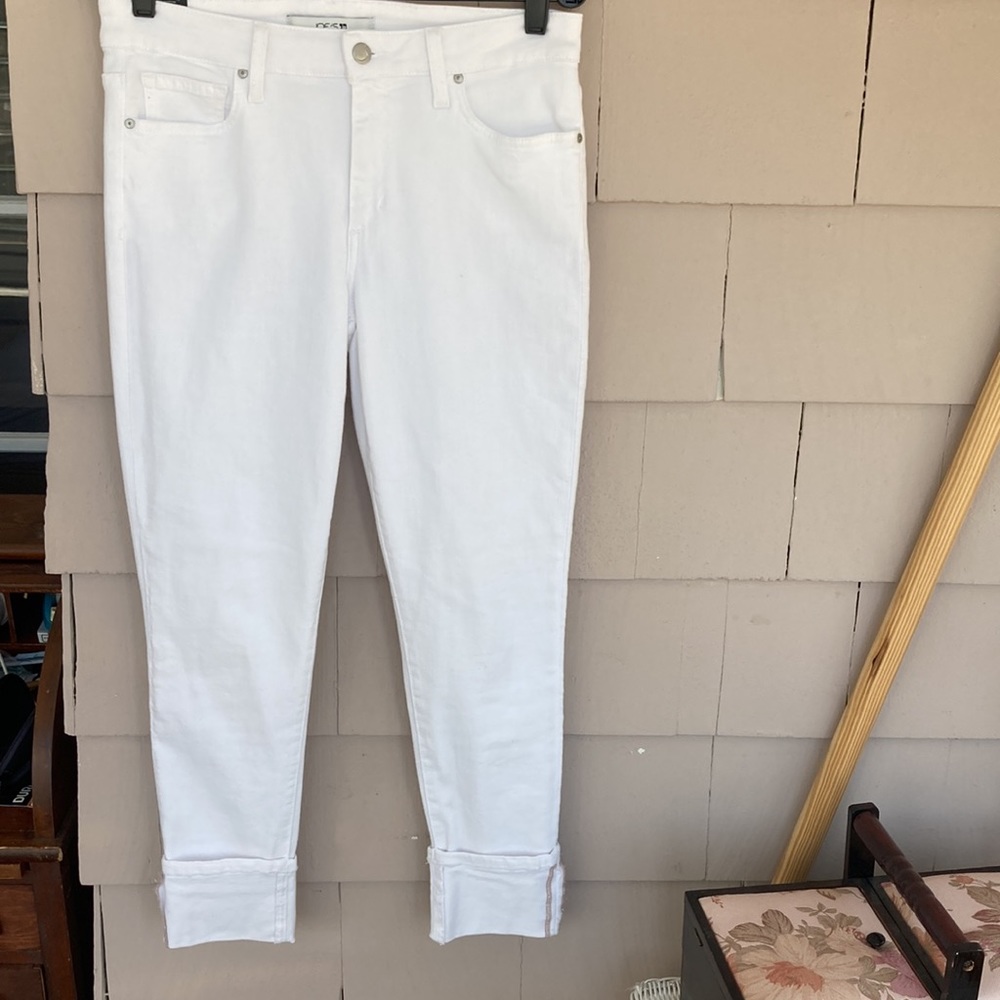 NWT Joes Jeans Cuff Crop White Denim Jeans Size 29